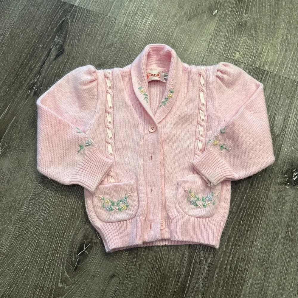 Vintage pink baby sweater